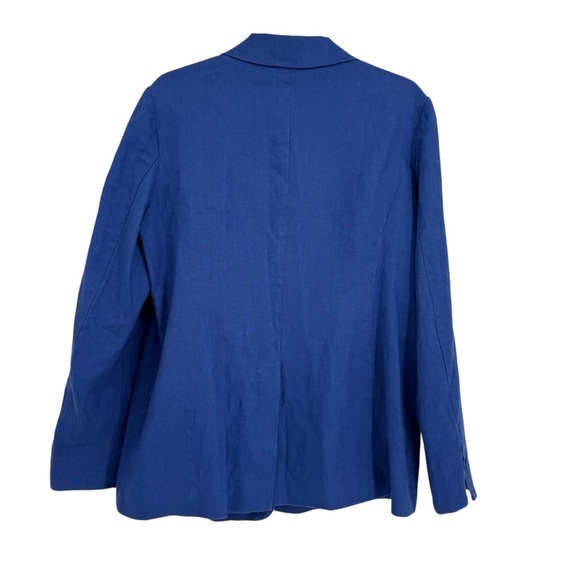 Pure Collection Blazer Women's Size 12 Linen One Button Pockets Lined Vented - Picture 2 of 8